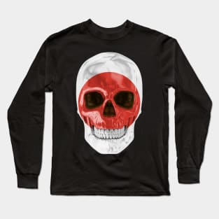 Japan Flag Skull - Gift for Japanese With Roots From Japan Long Sleeve T-Shirt